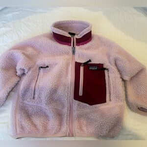 Patagonia Girls Fleece Jacket, Size 3-4.